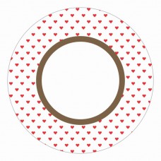 FITA ISOLANTE 20MX18MM ESTAMPA CORAÇAO ROSA ESCURO, FITA BRANCO