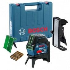 NIVEL LASER VERDE 2 LINHAS 15M C/ SUPORTE BM3+MALETA BOSCH (GCL2-15G)